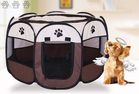 Folding Octagonal Pet Fence Oxford Cloth Cat And Dog Kennel