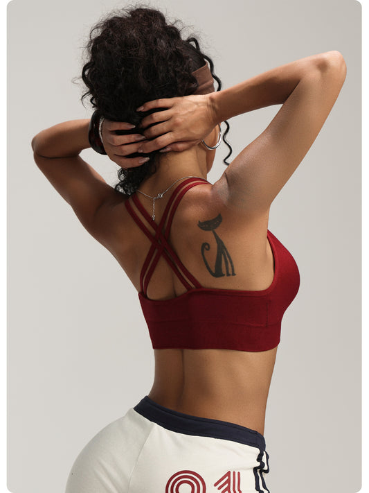 Camisole Women's Cross Double-shoulder Strap Sports Bra