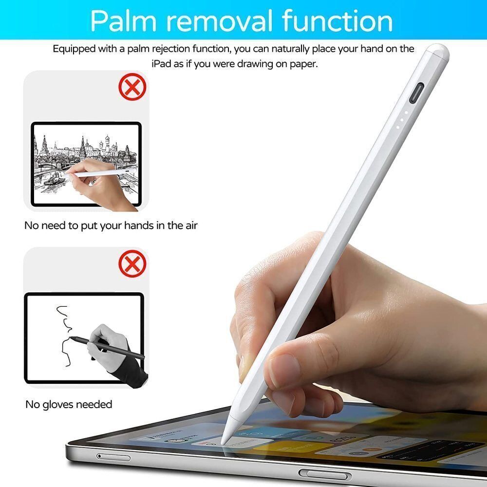 Bluetooth Stylus Stift Pencil Pen Fr 2018-2024 IPad 6 7 8 9 10 Generation