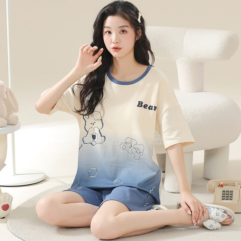 Pajamas Women's Summer Cotton Short Sleeve Homewear Summer