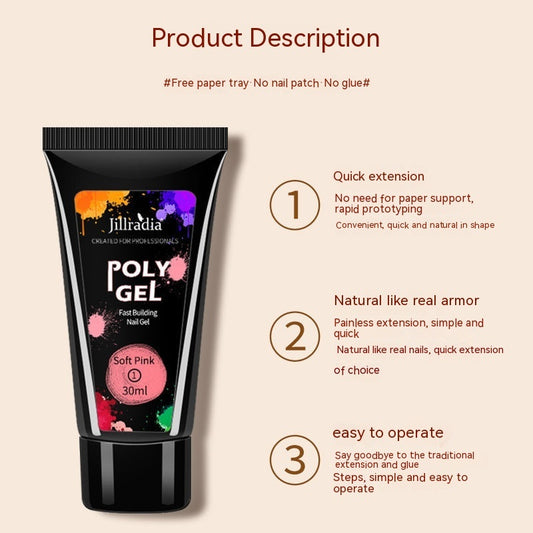 Crystal Extended Glue Nail Beauty UV