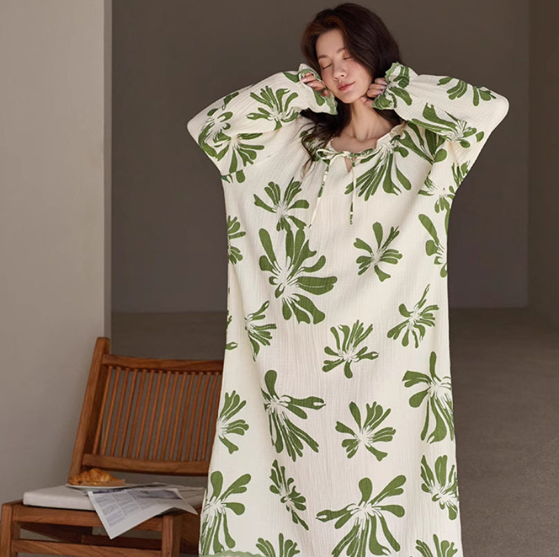 Pajamas Spring And Summer Summer Cotton Gauze Cotton