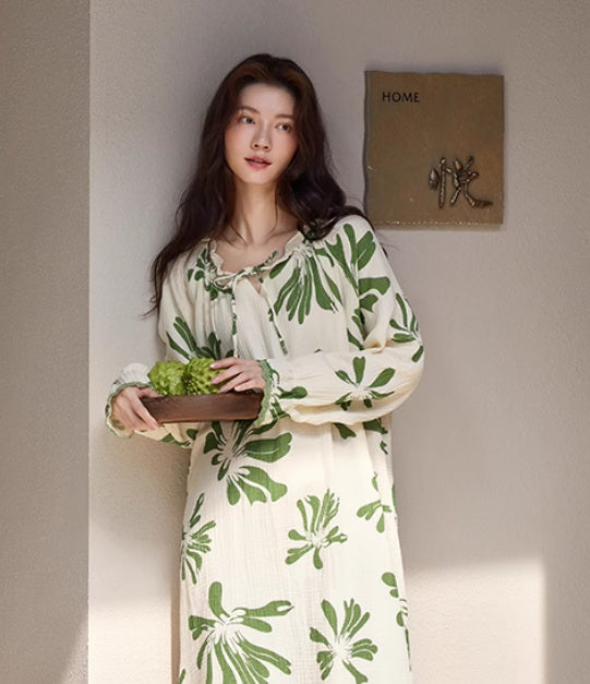 Pajamas Spring And Summer Summer Cotton Gauze Cotton