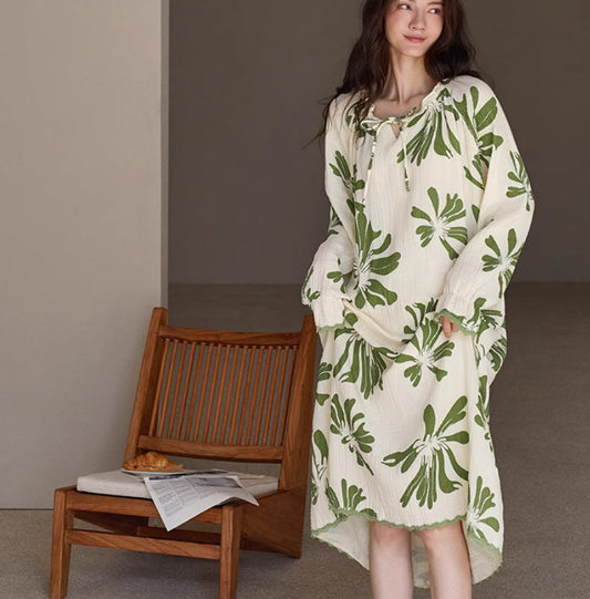 Pajamas Spring And Summer Summer Cotton Gauze Cotton