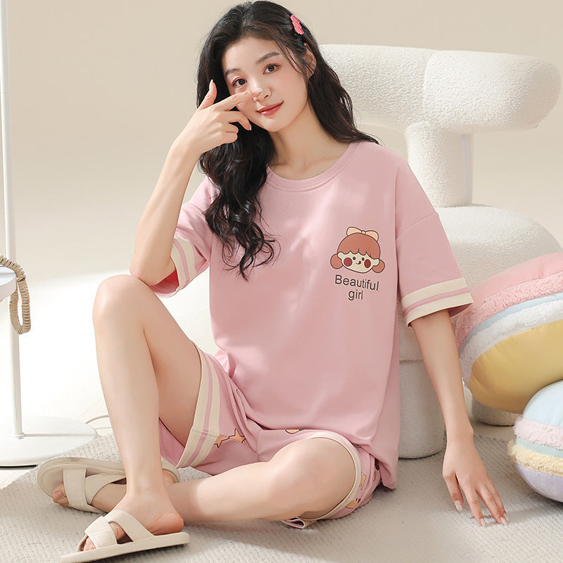 Pajamas Women's Summer Cotton Short Sleeve Homewear Summer