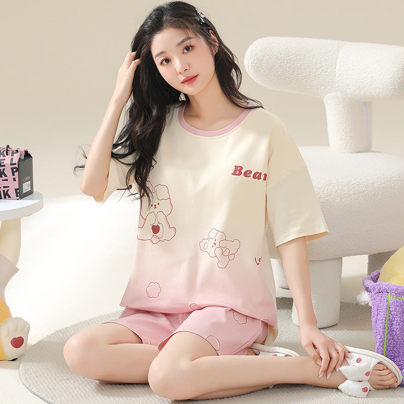 Pajamas Women's Summer Cotton Short Sleeve Homewear Summer