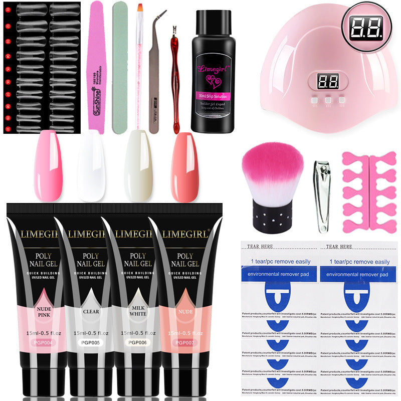 Limegirl Acrylic Gel Poly Nail Gel Kit Nail Extension Glitter Gel Nail
