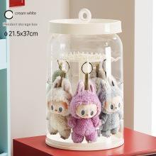 Rotating Handheld Blind Box Display Rack Transparent Labubu Plush Doll Storage Case Dust Cover