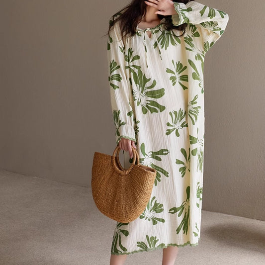 Pajamas Spring And Summer Summer Cotton Gauze Cotton