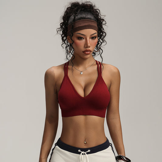 Camisole Women's Cross Double-shoulder Strap Sports Bra