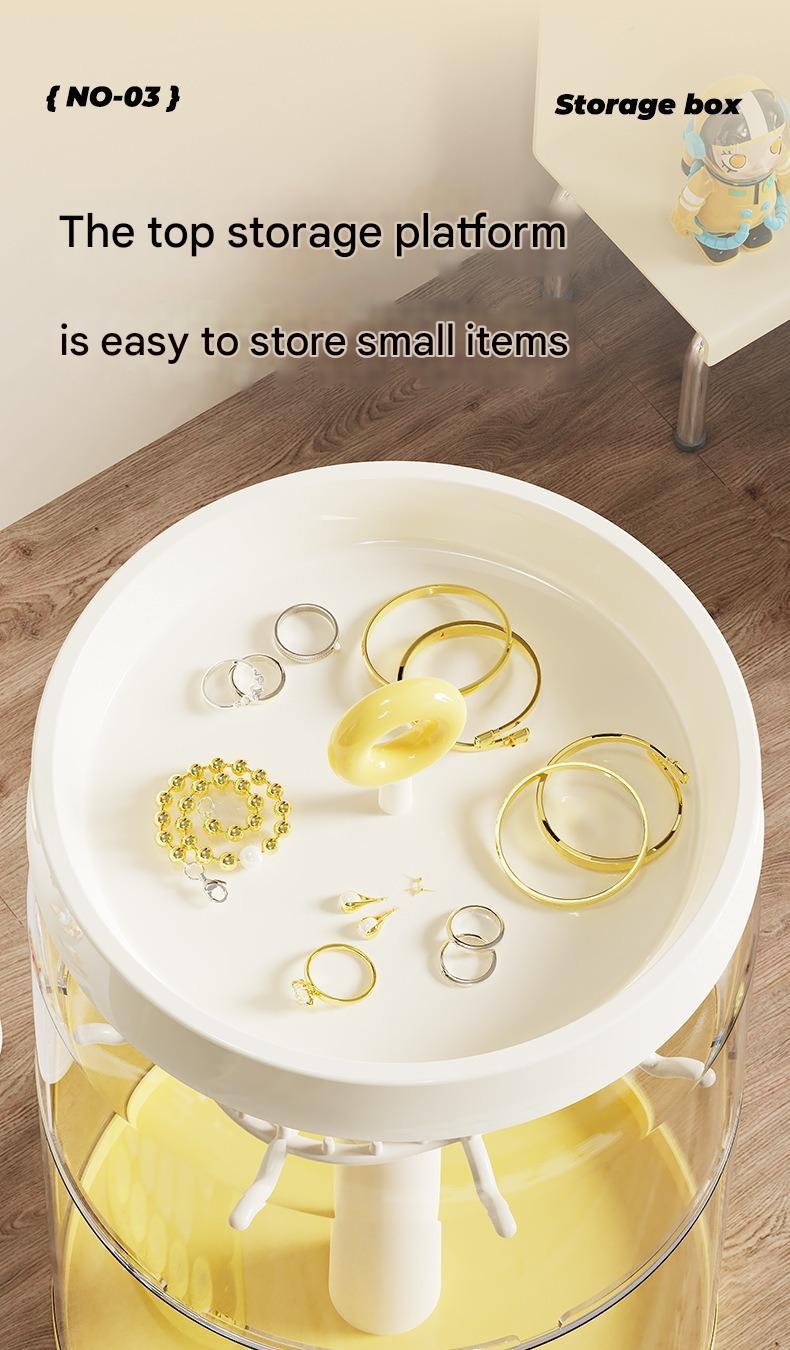 Rotating Handheld Blind Box Display Rack Transparent Labubu Plush Doll Storage Case Dust Cover