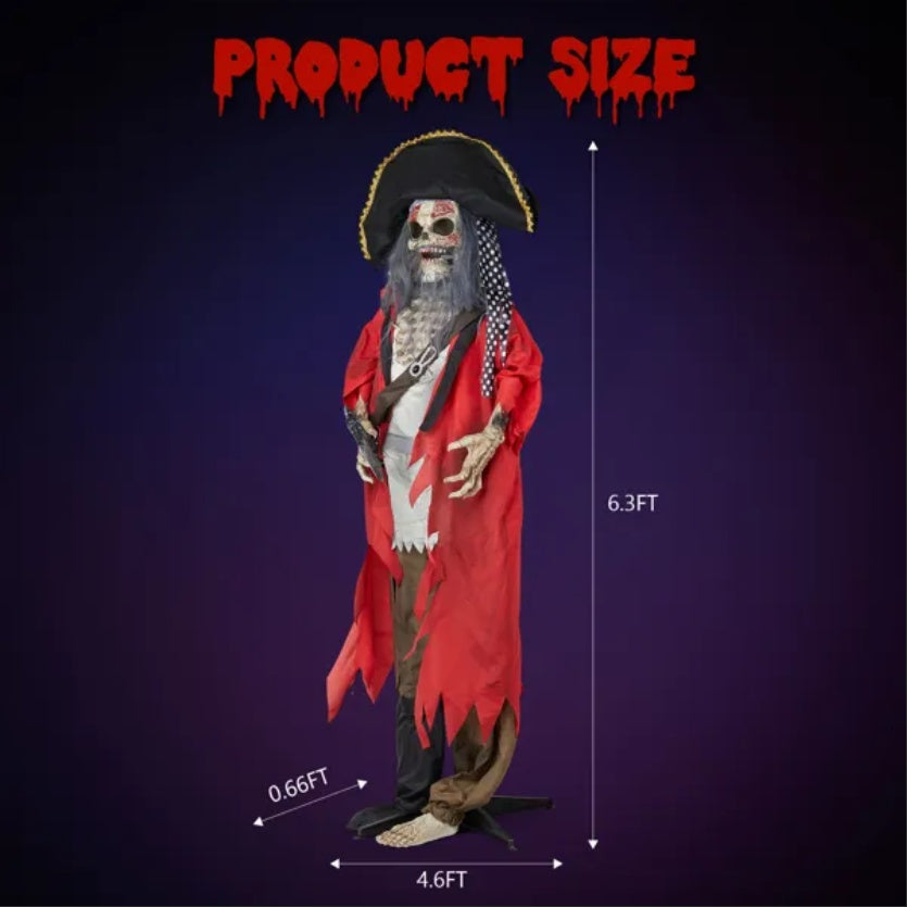 6.3ft Pirate Halloween Standing Decoration